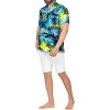 LA LEELA Men's Hawaiian Shirts Short Sleeve Button Down Shirt Mens Vacation Shirts Summer Beach Casual Tropical Shirts for Men Funny - 2 of 4