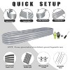 Cesicia 12 x 2 x 1 FT Light Gray Oval Galvanized Metal Raised Garden Bed - 3 of 4