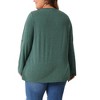 Agnes Orinda Women's Plus Size  Long Sleeve Button Square Neck Flowy Pleated Loose Tunic Blouse - image 4 of 4