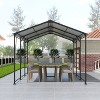 COWLOWN Gray 10x15 FT Heavy Duty Metal Carport with Galvanized Steel Roof & Frame - Outdoor Storage Shed for Car, Boat, and Truck - 4 of 4