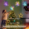 Swtroom 8 Inch Christmas Star Tree Topper Outdoor Indoor Decoration, RGB Color Change Voice Control Christmas Tree Light Up - 2 of 4