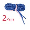 Elerevyo Flat Shoe Laces Color Blocks Athletic Sneakers Shoelaces 2 Pairs - 3 of 4