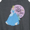 Women's - Disney Princess - Late For My Ball Graphic Racerback Tank - 2 of 4