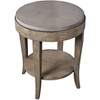 Uttermost Traditional Birch Wood Round Accent Table 24" Wide Brown Glazed Poured Concrete Tabletop for Living Room Bedroom House - 3 of 4