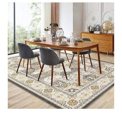 Garvee Washable  Area Rug For Living Room, Large Dining Room Rug Floor Carpet, Non-Shedding Vintage Rugs, Low Pile Non-Slip Rug
