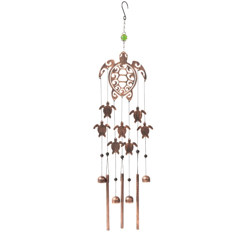 VP Home 31" H Turtles Rustic Copper Wind Chimes - For Women, 1 of 5