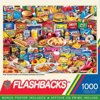 MasterPieces Flashbacks Puzzles Collection - Kids Favorite Foods 1000 Piece Jigsaw Puzzle