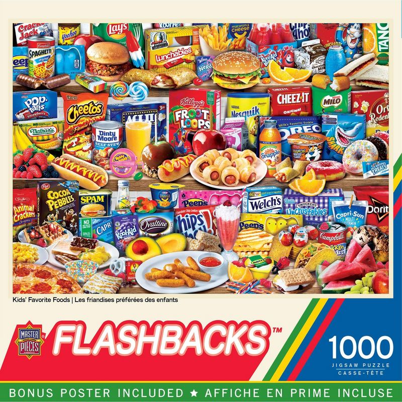 MasterPieces 1000 Piece Jigsaw Puzzle - Kids Favorite Foods - 19.25"x26.75", 1 of 9