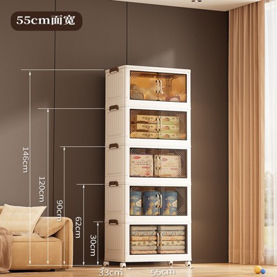 Stackable Storage Bins with Lids, White Collapsible Storage Bins with Lockable Wheels, Plastic Closet Organizers and Storage Drawer for Bedroom