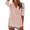 Imily Bela Women's Long Sleeve Beach Sun Protection Top V-Neck Tie Pocket Hoodie - 3 of 4