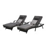 Outdoor Patio Recliner Set of 2,Rattan Adjustable Recliners With Cushion And Armrest,Outdoor Furniture Set For Poolside,Garden-Cuddlewood - 3 of 4