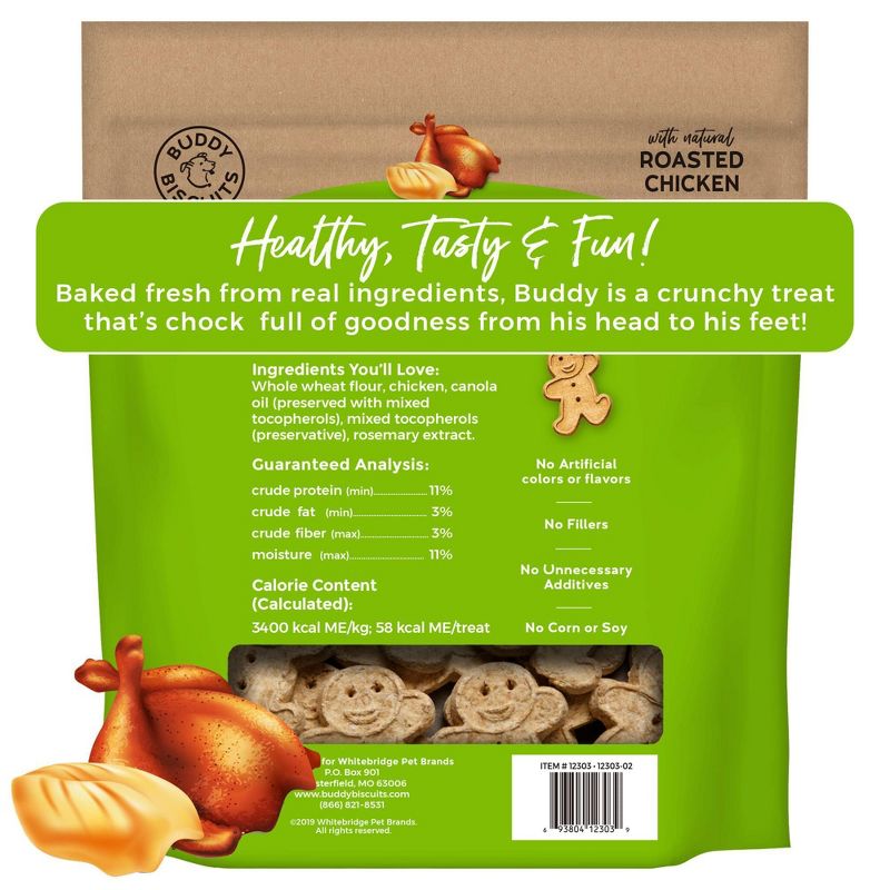 Buddy Biscuits Oven Baked Treats with Roasted Chicken Dry Dog Treats - 56oz, 3 of 11