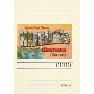 Vintage Lined Notebook Greetings from Hamilton, Ontario, Canada - (Paperback) - 1 of 1