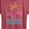 Women's - Instant Message - Line Drawing Sunset Short Sleeve Graphic T-Shirt - 2 of 4