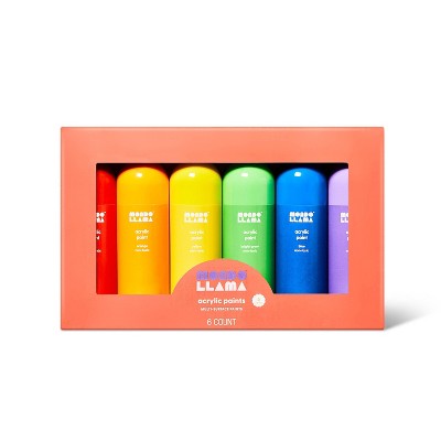 6ct 4oz Acrylic Paint Set Primary Colors - Mondo Llama™