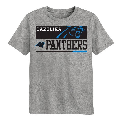 NFL Carolina Panthers Boys' Short Sleeve Poly Heather Gray T-Shirt - image 1 of 1