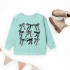 The Juniper Shop Checkered Bows Stacked Youth Sweatshirt - 3 of 4