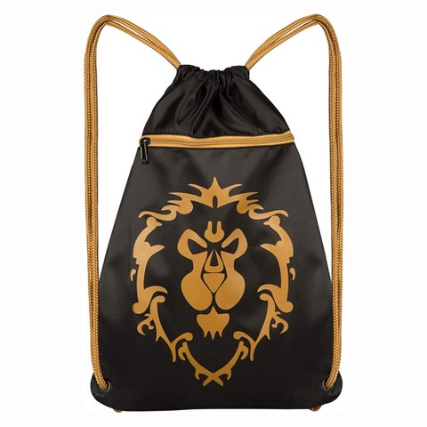 World of Warcraft JINX Inc. World of Warcraft Alliance Loot Bag 14 x 19 Inch Drawstring Cinch Backpack