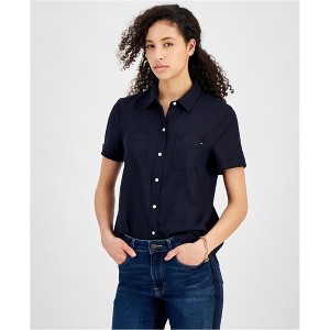 Tommy Hilfiger Womens Camp Button Up Shirt - 1 of 1