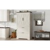 Vynxaria Modern Farmhouse Style Wooden Cabinet with Sturdy Frame with Inside Door Storage Divider with Drawers for Living Room - 4 of 4