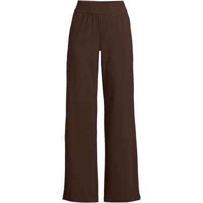 Lands' End Women's Petite Starfish High Rise Wide Leg Pull On Pants - X- small - Rich Coffee : Target