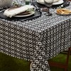 Design Imports  Black Ikat Outdoor Tablecloth 60X84 - 4 of 4