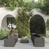 vidaXL 9-Piece Poly Rattan Patio Lounge Set - Gray Lounge Set with Cushions - Modular Outdoor Furniture with Sturdy Frame, Easy to Clean - 2 of 4