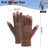 Unique Bargains Touchscreen Winter Anti-Slip Common Size Warm Hiking Gloves 8.7" x 3.5" 1 Pair - 2 of 4