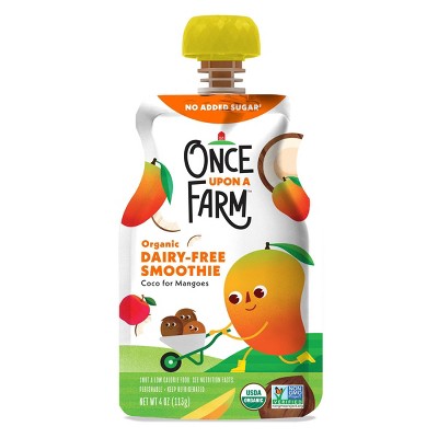 Once Upon a Farm Organic Coco for Mangoes Kids' Dairy-Free Smoothie - 4oz Pouch
