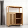 KWPZQEB Bamboo Floor Cabinet, Modern Storage Organizer with 2 Doors and Shelves, Freestanding Floor Storage Cabinet for Living Room, Bathroom - 4 of 4