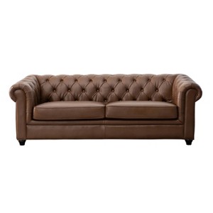 Lincoln Tufted Chesterfield Sofa Camel - Abbyson Living