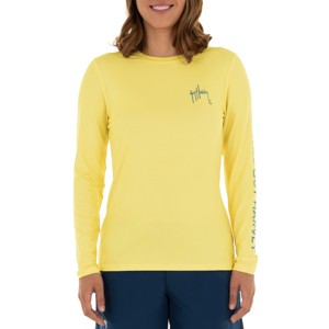 Guy Harvey Women's Solid Sun Protection Top - 1 of 4