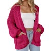 Womens Sweater Knit Cardigan with Pockets Open Front Cable Knit Sweater Chunky Thick Sweater Cardigan for Winter Comfy Knitwear - 3 of 4
