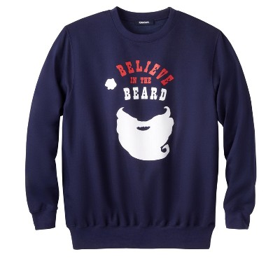 Kingsize Men's Big & Tall Graphic Fleece Sweatshirt - Tall - L, Beard