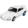 Porsche 911 Carrera RS 2.7 Grand Prix White with Blue Stripes and Wheels Limited Edition  1/64 Diecast Model Car by Mini GT - 2 of 4
