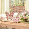 Wood Floral Patterned Butterfly Décor (Set of 2) - 2 of 4
