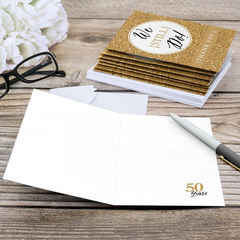 Big Dot of Happiness We Still Do - 50th Wedding Anniversary - Thank You Cards (8 count), 5 of 7