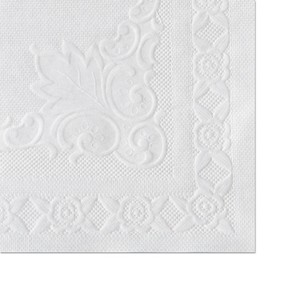 Hoffmaster Classic Embossed Straight Edge Placemats, 10 x 14, White, 1,000/Carton - 1 of 1