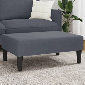 vidaXL Footstool Dark Gray 30.3 in.x21.7 in.x12.2 in. Velvet - 1 of 4