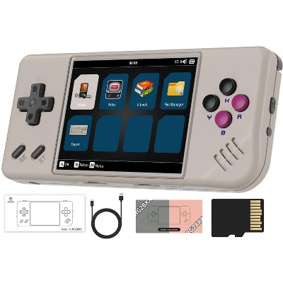 Voacle RG28XX Retro Handheld Game with Linux System,2.83 Inch IPS Screen Built-in 64G TF Card 5516 Games Support Multimedia Application(Gray)