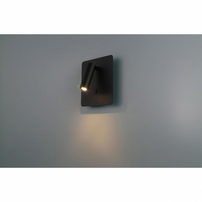 Matte Black Adjustable Cylinder LED Wall Sconce
