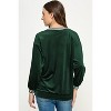 Hello Miz Women's Velvet Striped Neckline Long Sleeve Maternity Sweatshirt Top - 4 of 4
