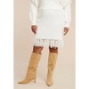 ELOQUII Looped Fringe Sweater Mini Skirt - 3 of 4