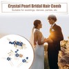 Unique Bargains Women's Bride Wedding Rhinestone Hair Combs 4 Pcs - 4 of 4