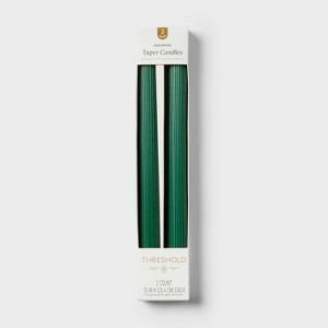 2pk Ribbed Taper Candle Set - Threshold™ - 1 of 3