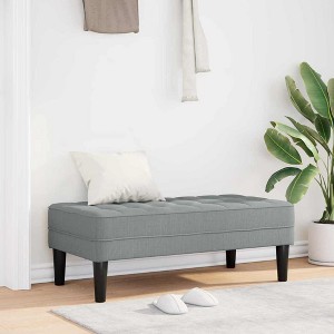 CLIHOME Minimalist Bench Ottoman with Storage, Fabric Upholstered Ottoman Bench for Living Room, Entryway Seat Stool with Plywood Frame - 1 of 4