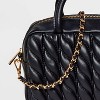 Gold Chain with Faux Leather Crossbody Handbag Strap - A New Day™ Black/Gold: Metal Accessory - 4 of 4