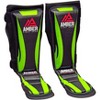 Amber Fight Gear Muay Thai Shin Guards, Skintex Leather, Foam Padding, Triple Straps, Grip Dots – Ideal for Kickboxing Training. - 2 of 4