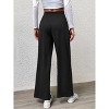 Clearlove High Waisted Work Pants for Women Business Casual Outfits Straight Office Wide Leg Pants with Pockets - 2 of 4