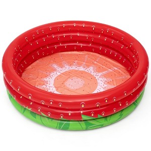 Bestway H2OGO! Sweet Strawberry Pool - 66" x H15 - Inflatable 3-Ring Play Pool, Kids,103 Gallon, Ages 2+ - 1 of 4